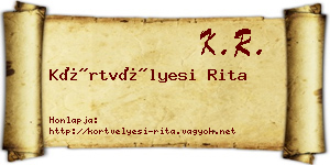 Körtvélyesi Rita névjegykártya